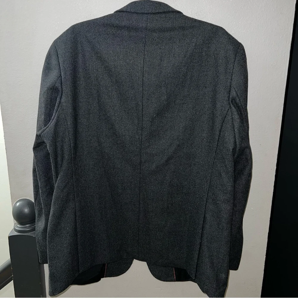 PJ Paul Jones Men’s Charcoal Herringbone Wool Blend Blazer Jacket Size XL NWT